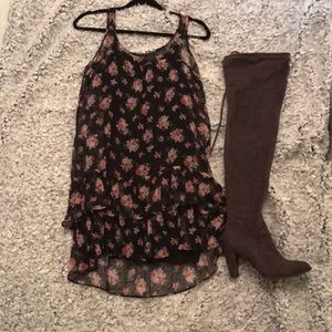 Floral Ruffle Bottom Dress